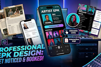 design music epk electronic press kit artist media kit dj media press kit band