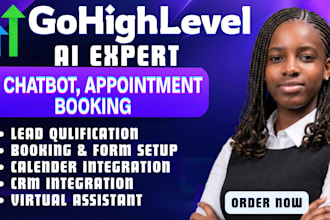 setup gohighlevel ai agent chatbot, appointment booking agent, virtual assistant