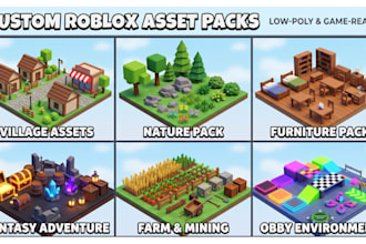 custom roblox assets collectibles tycoon models low poly props and assets pack