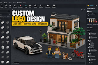 do custom lego design, lego moc, lego set buildings and brick models