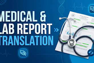 translate medical records and lab reports english to arabic
