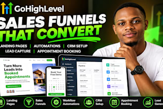 build a gohighlevel sales funnel and landing page