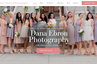 design wix wedding photographer website bridal photography booking portfolio