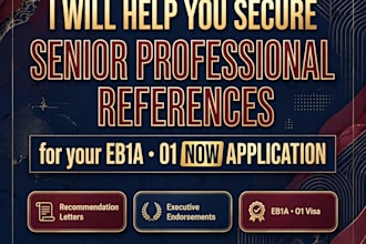 help you secure senior professional references for your eb1a o1 niw application
