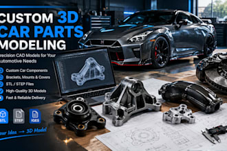 design custom 3d car parts and automotive cad models