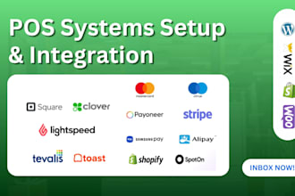 setup toast pos, square pos, clover, dripos, skytab and shopify pos integration