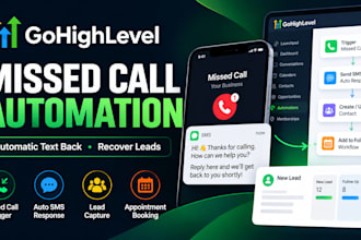 set up gohighlevel missed call automation