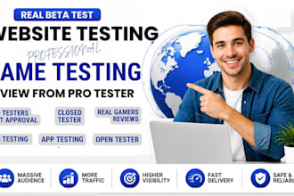 website testing app testing beta testing QA testing bug testing app review