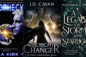 design epic fantasy book cover, space opera sci fi ebook for kindle amazon kdp