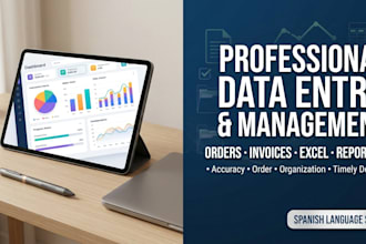 do accurate data entry, order management and invoice data entry