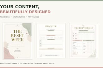 turn your content into a branded planner or workbook