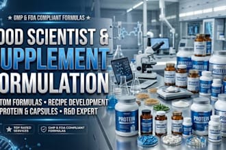 be your food scientist for food and supplement formulation