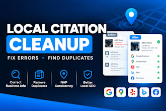 fix local citation errors, duplicate listings and nap issues
