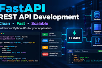 develop python fastapi rest apis and backend endpoints