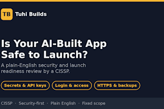 review your ai built app for security and launch readiness