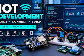 develop iot firmware for esp32 arduino and connected devices
