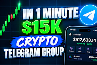 grow 200 000 crypto telegram group hit 500 solana meme coin pump fun promotion