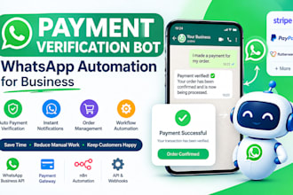integrate payment verification bot urban whatsapp automation for bussiness