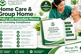 write home care, group home policy and procedure manual for licensing compliance