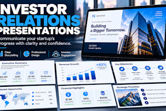 design investor relations presentations for startup stakeholders and reporting
