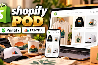 set up a shopify print on demand store with printify