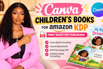 format canva childrens books for amazon KDP print ready PDF and book formatting
