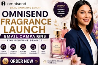 setup omnisend fragrance launch email campaigns for perfume brands