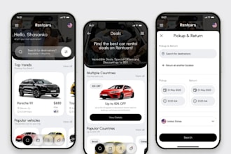 develop taxi booking app, car rental, flight booking app with ticket reservation