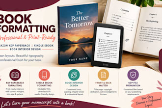 do amazon KDP paperback formatting, kindle ebook book interior design