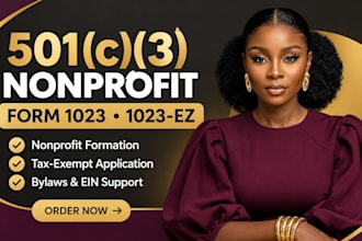 prepare and file 501c3 nonprofit registration irs form 990 1023 or 1023ez