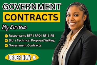 write winning bid proposal for rfp response, rfq, rfi, government contracts