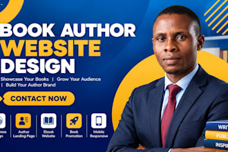 design author landing page, author website, book author website, ebook website