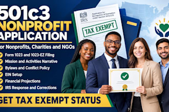file or fix your 501c3 nonprofit or ngo application, form 1023 and form 1023ez