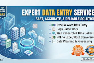 do professional data entry, web research, and copy paste work