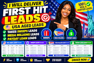 provide USA takes sweeps leads mega millions, payday loan leads, gambler leads