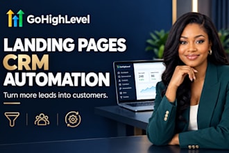 gohighlevel funnels, landing pages, crm and booking automation