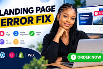 fix landing page errors bugs, and responsive issues