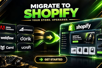 migrate adobe commerce big cartel webflow  dorik carrd ucraft to shopify store