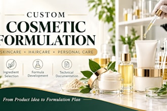 develop custom skincare and cosmetic formulations