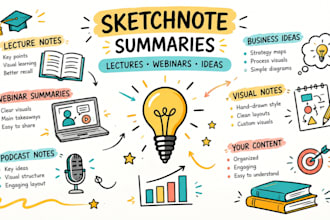 create sketchnote summaries for lectures and webinars
