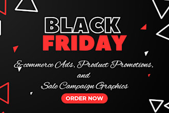 design black friday ecommerce ads, product promotions and sale campaign graphics