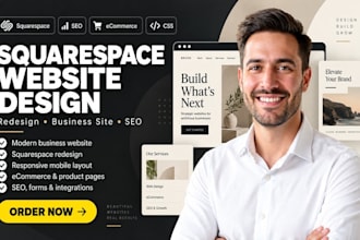 squarespace website design squarespace redesign, business site, SEO development