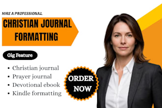 do professionally format christian journals, prayer journals, and devotional