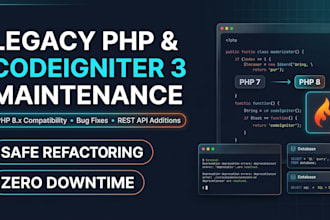 maintain, fix, or modernize your legacy PHP codeigniter application