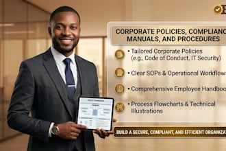 write corporate policy documents, compliance manuals, and procedures