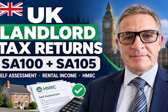 prepare UK self assessment tax return sa100, sa105 for hmrc