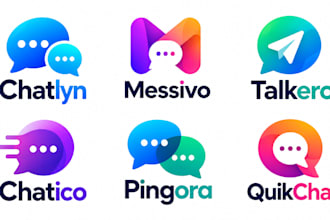 design a professional chat, communication, messaging app, chat message logo