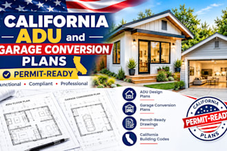 design permit ready california adu and garage conversion plans