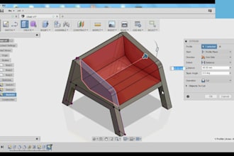 custom 3d cad furniture design in fusion 360, expert models and renders