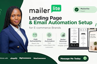 set up mailerlite landing page form, newsletter, mailerlite email automation